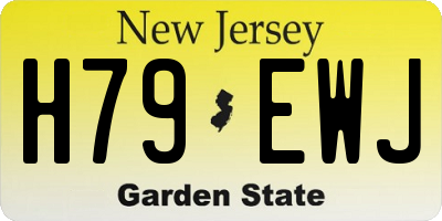 NJ license plate H79EWJ