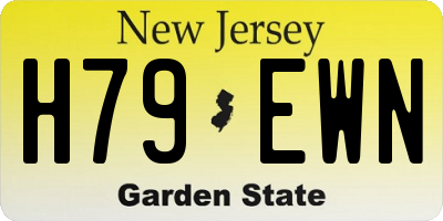 NJ license plate H79EWN