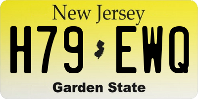 NJ license plate H79EWQ