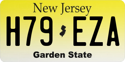 NJ license plate H79EZA