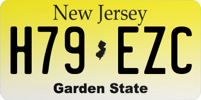 NJ license plate H79EZC