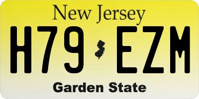NJ license plate H79EZM