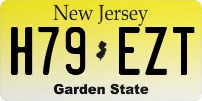 NJ license plate H79EZT