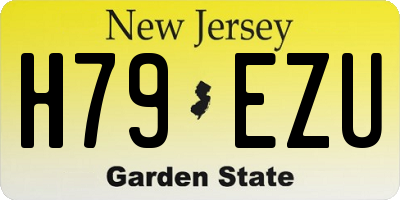 NJ license plate H79EZU