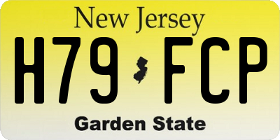 NJ license plate H79FCP