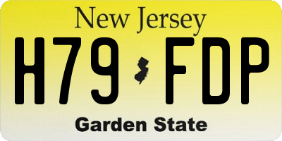 NJ license plate H79FDP