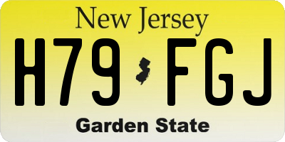 NJ license plate H79FGJ