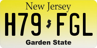 NJ license plate H79FGL