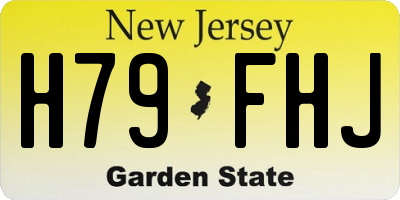 NJ license plate H79FHJ