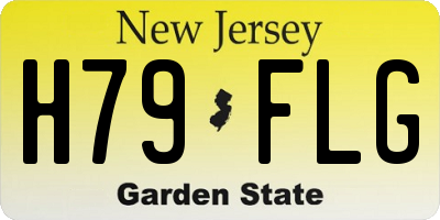 NJ license plate H79FLG