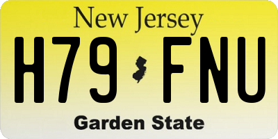 NJ license plate H79FNU