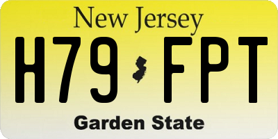 NJ license plate H79FPT