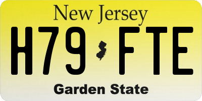 NJ license plate H79FTE