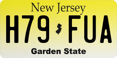 NJ license plate H79FUA