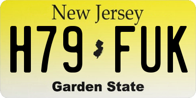 NJ license plate H79FUK