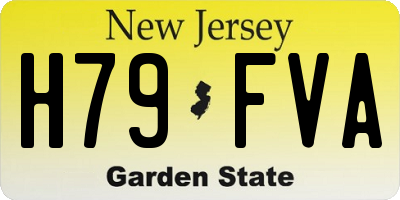 NJ license plate H79FVA
