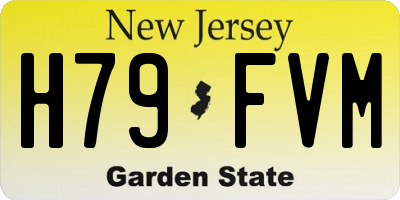 NJ license plate H79FVM