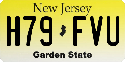 NJ license plate H79FVU