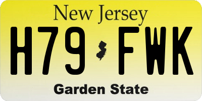 NJ license plate H79FWK