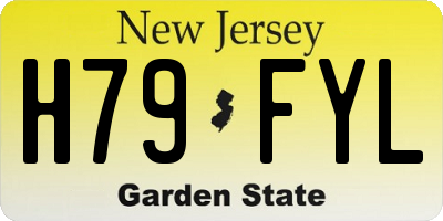 NJ license plate H79FYL