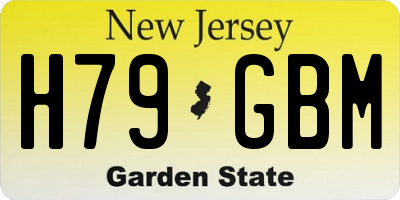 NJ license plate H79GBM