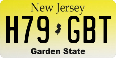 NJ license plate H79GBT