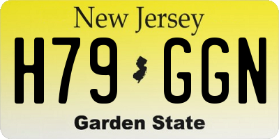 NJ license plate H79GGN