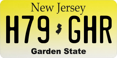 NJ license plate H79GHR