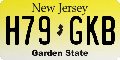 NJ license plate H79GKB