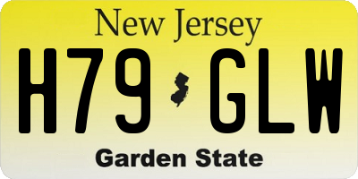 NJ license plate H79GLW