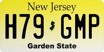 NJ license plate H79GMP