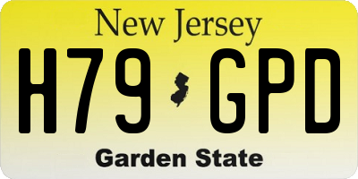NJ license plate H79GPD