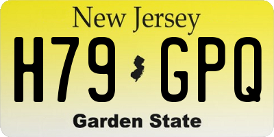 NJ license plate H79GPQ