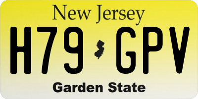 NJ license plate H79GPV