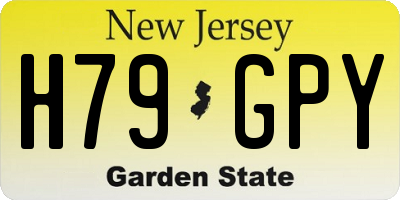 NJ license plate H79GPY
