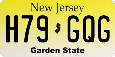 NJ license plate H79GQG