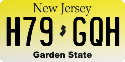 NJ license plate H79GQH