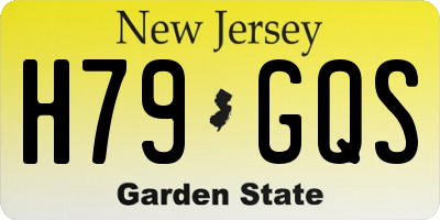NJ license plate H79GQS