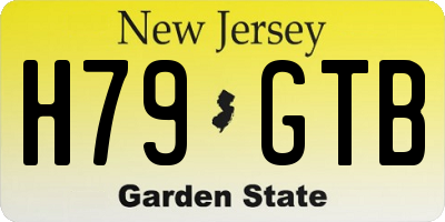 NJ license plate H79GTB