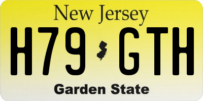 NJ license plate H79GTH