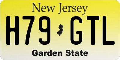 NJ license plate H79GTL