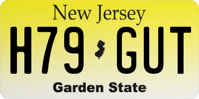 NJ license plate H79GUT