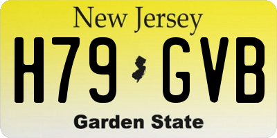 NJ license plate H79GVB