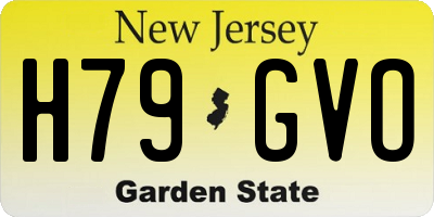 NJ license plate H79GVO