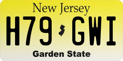 NJ license plate H79GWI