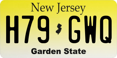 NJ license plate H79GWQ