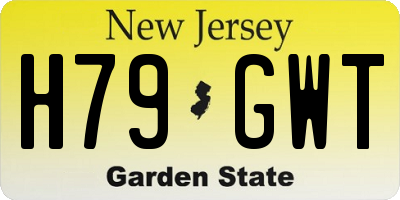 NJ license plate H79GWT