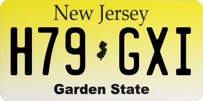 NJ license plate H79GXI