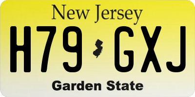 NJ license plate H79GXJ