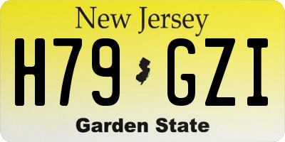 NJ license plate H79GZI